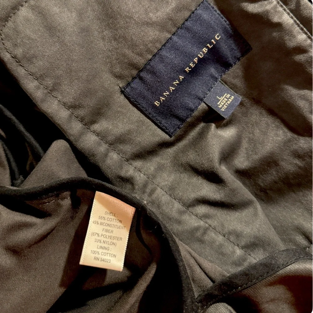 Vintage Banana Republic Black Military Jacket Size Men’s Large